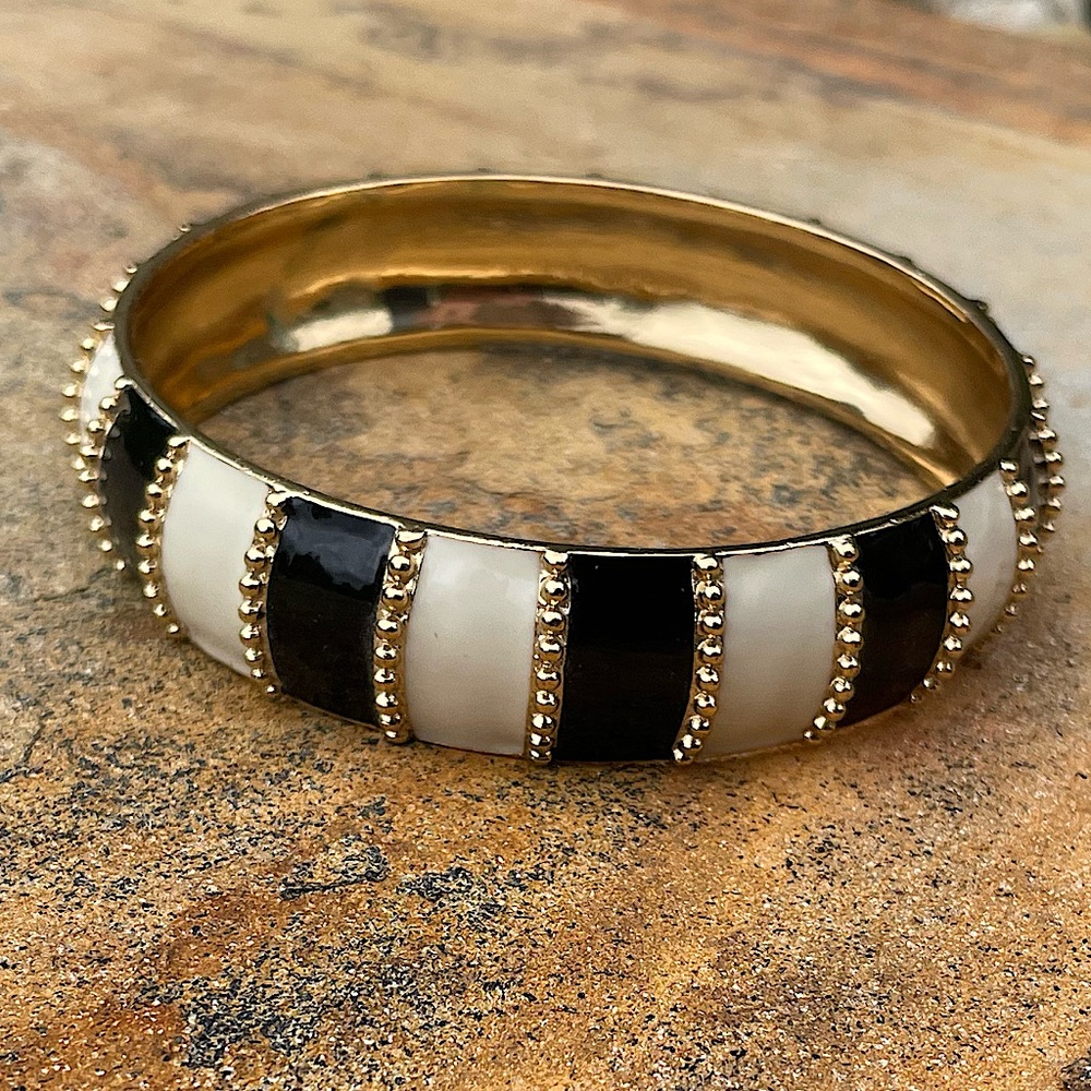 Kate Spade Harbor Lights Striped Bangle Euc, Measurements In Pics